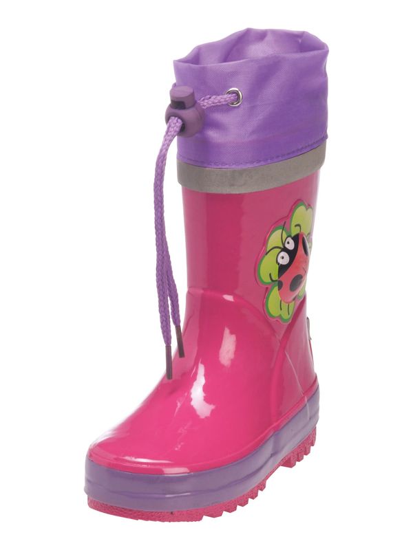 PLAYSHOES PLAYSHOES Gumene čizme 'Glückskäfer'  svijetlozelena / svijetloljubičasta / roza / crna