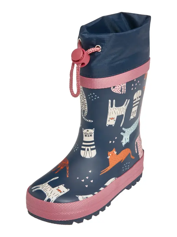 PLAYSHOES PLAYSHOES Gumene čizme 'Katzen'  morsko plava / narančasta / ružičasto crvena / prljavo bijela