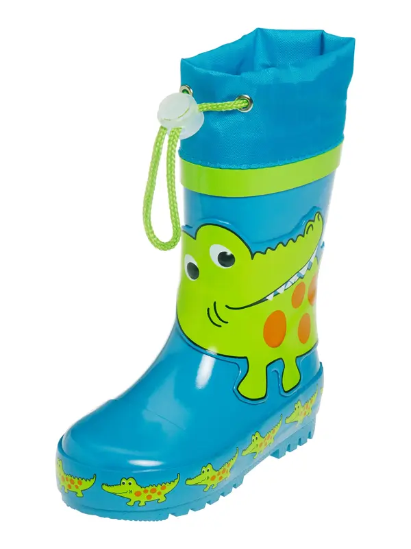PLAYSHOES PLAYSHOES Gumene čizme 'Krokodil'  plava / svijetlozelena / tamno narančasta