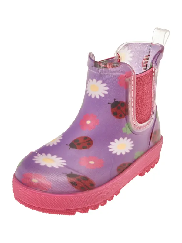 PLAYSHOES PLAYSHOES Gumene čizme 'Marienkäfer'  lavanda / malina / tamno crvena / prljavo bijela