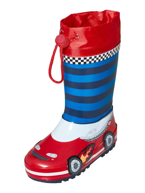 PLAYSHOES PLAYSHOES Gumene čizme 'Rennwagen'  plava / crvena / bijela
