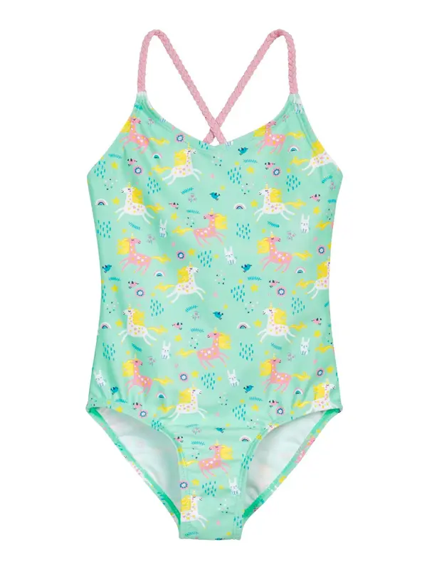 PLAYSHOES PLAYSHOES Jednodijelni kupaći kostim 'Einhorn'  žuta / menta / roza / bijela