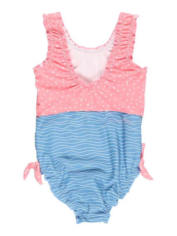 PLAYSHOES PLAYSHOES Jednodijelni kupaći kostim 'Krebs'  sivkasto plava / kraljevsko plava / zlatna / svijetloroza / bijela