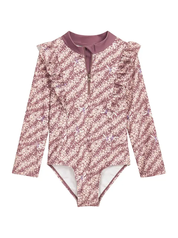 PLAYSHOES PLAYSHOES Jednodijelni kupaći kostim  lavanda / ciklama / crvena / bijela