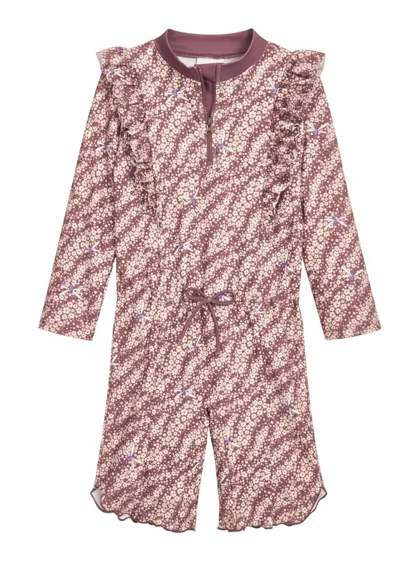 PLAYSHOES PLAYSHOES Jednodijelni kupaći kostim  ljubičasto plava / ljubičasto crvena / crvena / bijela
