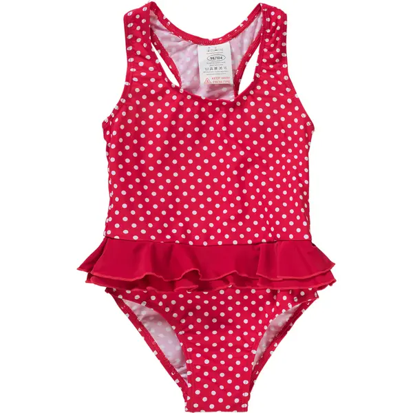 PLAYSHOES PLAYSHOES Jednodijelni kupaći kostim 'PUNKTE'  crvena / bijela