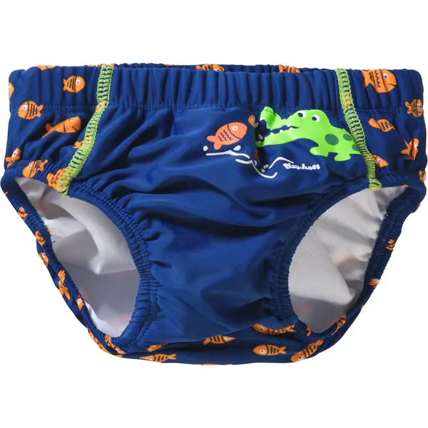 PLAYSHOES PLAYSHOES Kupaće gaće 'Krokodil'  tamno plava / jabuka / narančasta / bijela