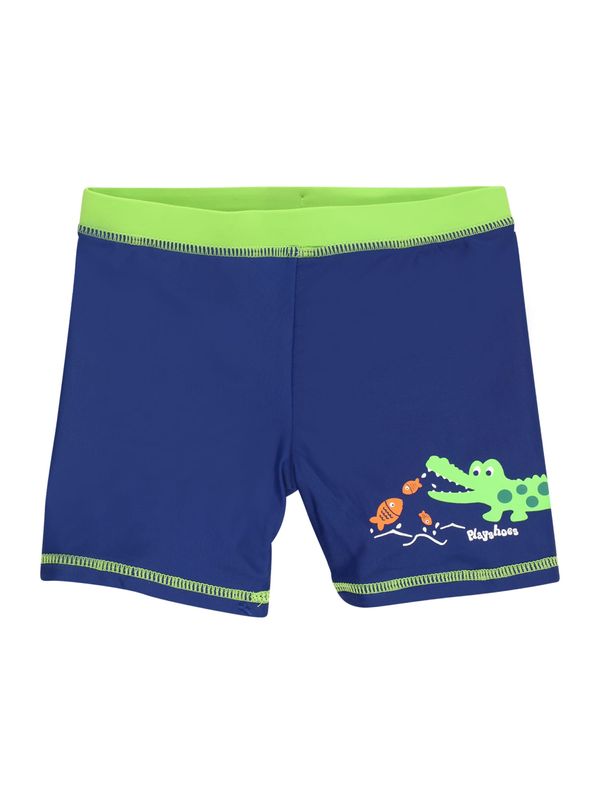 PLAYSHOES PLAYSHOES Kupaće hlače 'Krokodil'  kraljevsko plava / neonsko zelena / pastelno narančasta