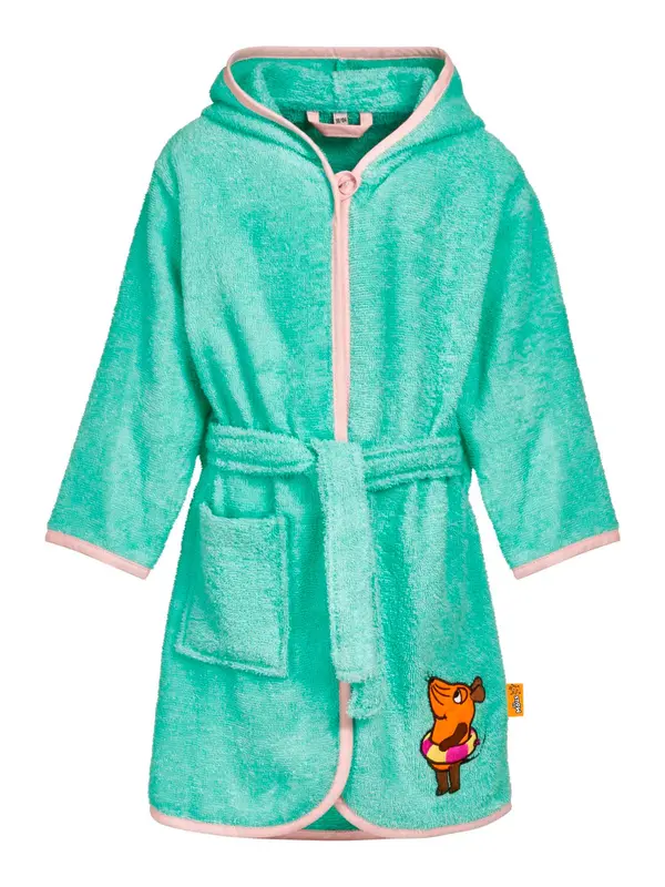 PLAYSHOES PLAYSHOES Kupaći ogrtač 'DIE MAUS SCHWIMM'  tirkiz / tamno smeđa / tamno narančasta / rosé
