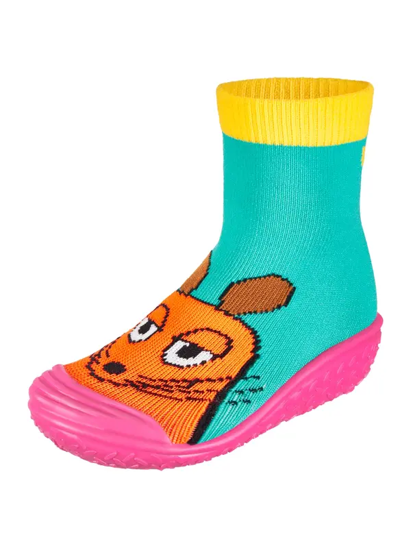 PLAYSHOES PLAYSHOES Natikače 'Die Maus Freunde'  tirkiz / žuta / narančasta / roza
