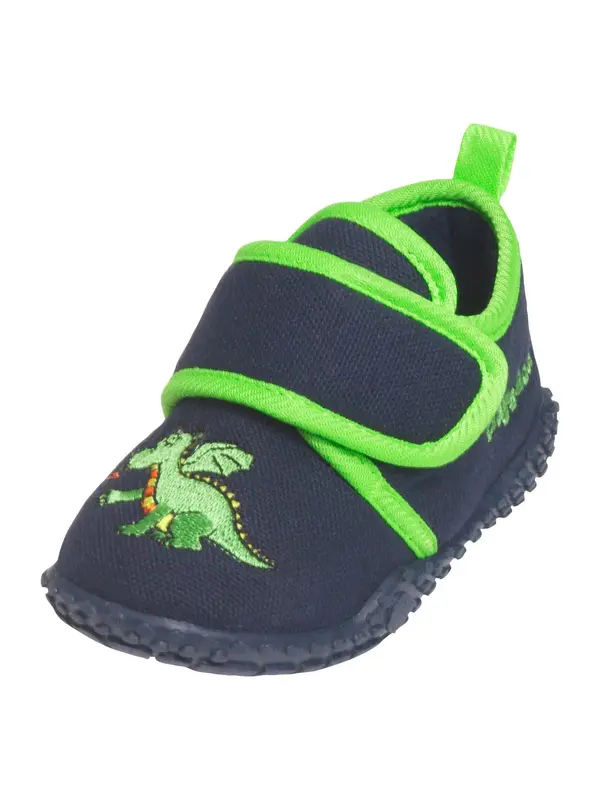 PLAYSHOES PLAYSHOES Papuče 'Drache'  morsko plava / limeta zelena / neonsko zelena / tamno narančasta