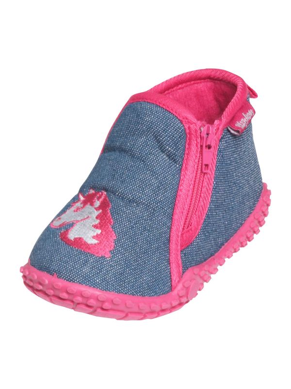PLAYSHOES PLAYSHOES Papuče 'Einhorn'  plavi traper / tamno roza