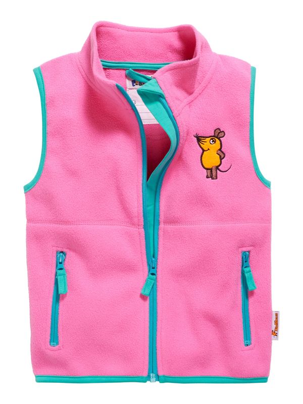 PLAYSHOES PLAYSHOES Prsluk 'DIE MAUS'  tirkiz / oker / zlatno žuta / roza