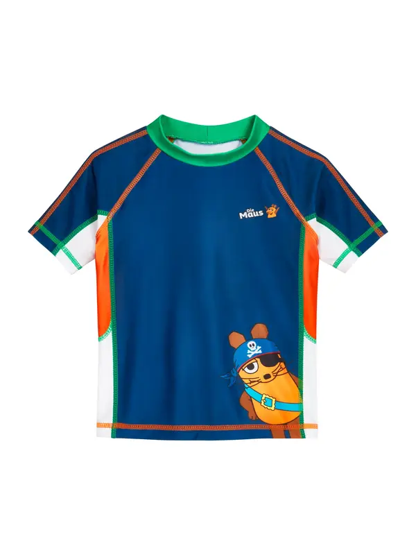 PLAYSHOES PLAYSHOES UV-zaštita 'DIE MAUS Pirat'  morsko plava / zelena / narančasta / bijela