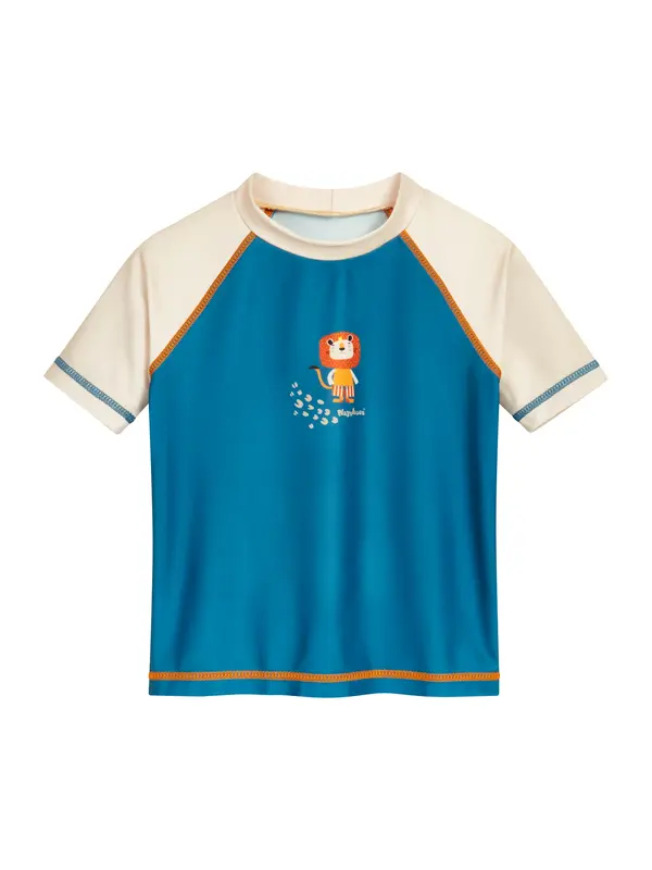 PLAYSHOES PLAYSHOES UV-zaštita 'Dschungel'  ecru/prljavo bijela / petrol / narančasta