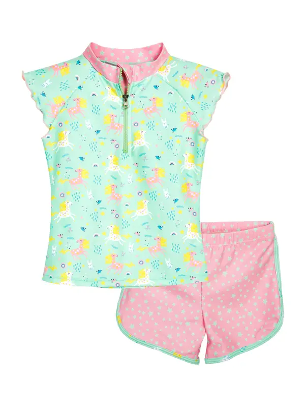 PLAYSHOES PLAYSHOES UV-zaštita 'Einhorn'  žuta / menta / svijetloroza / bijela