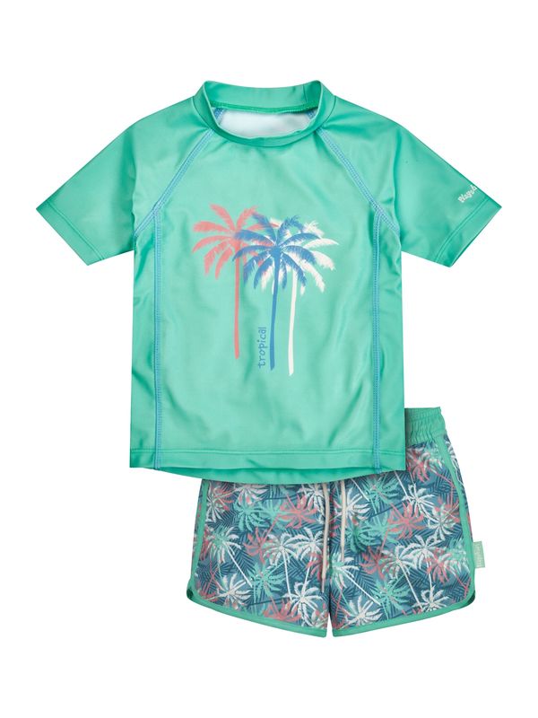 PLAYSHOES PLAYSHOES UV-zaštita 'Palmen'  plava / tirkiz / svijetlocrvena / bijela