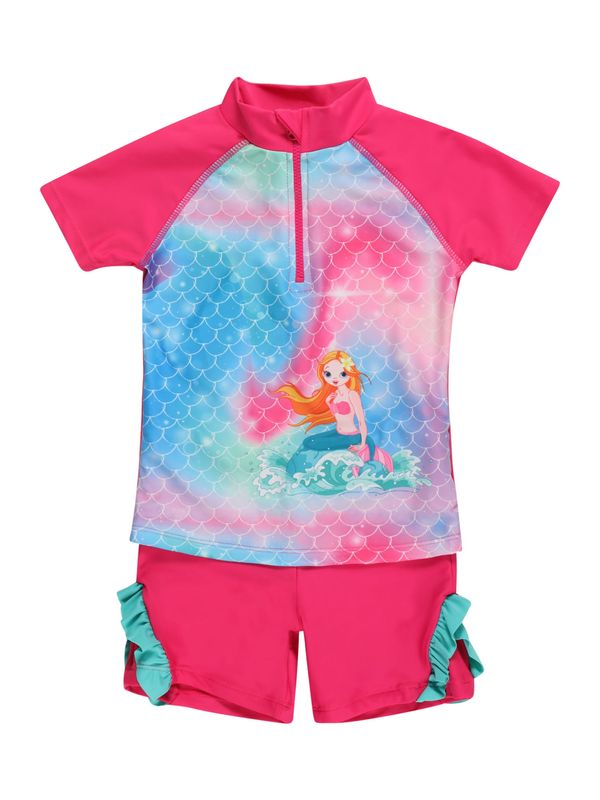 PLAYSHOES PLAYSHOES UV-zaštita 'Schwimmshirt + Badehose'  miks boja / roza