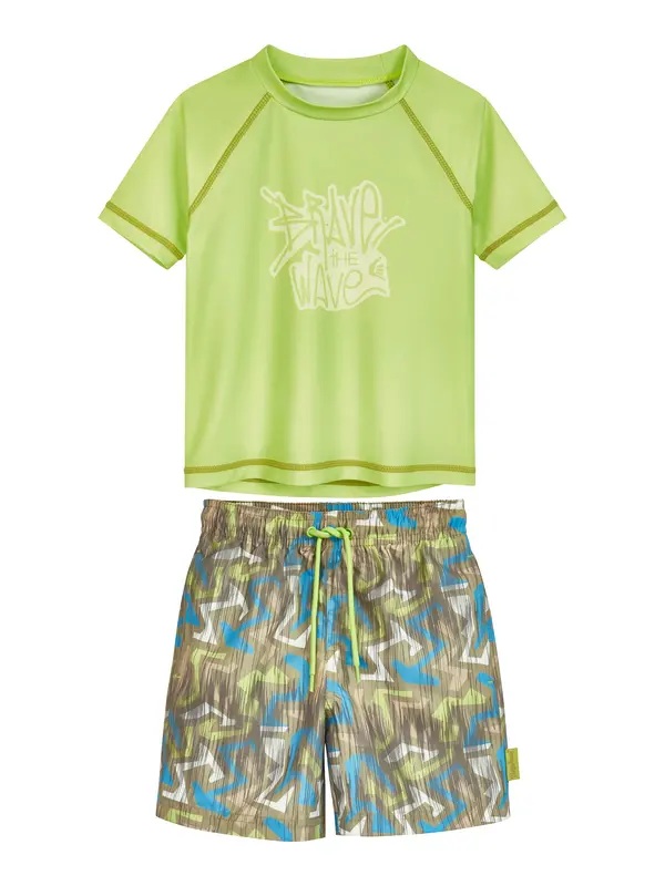 PLAYSHOES PLAYSHOES UV-zaštita 'Wave'  azur / maslinasta / jabuka / pastelno zelena