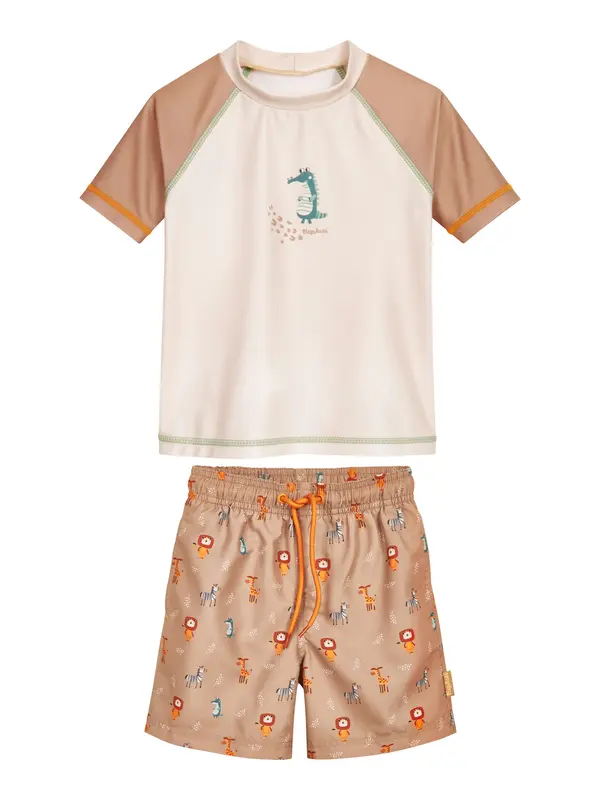 PLAYSHOES PLAYSHOES UV-zaštita 'Wildtiere'  pijesak / moka smeđa / svijetlozelena / narančasta