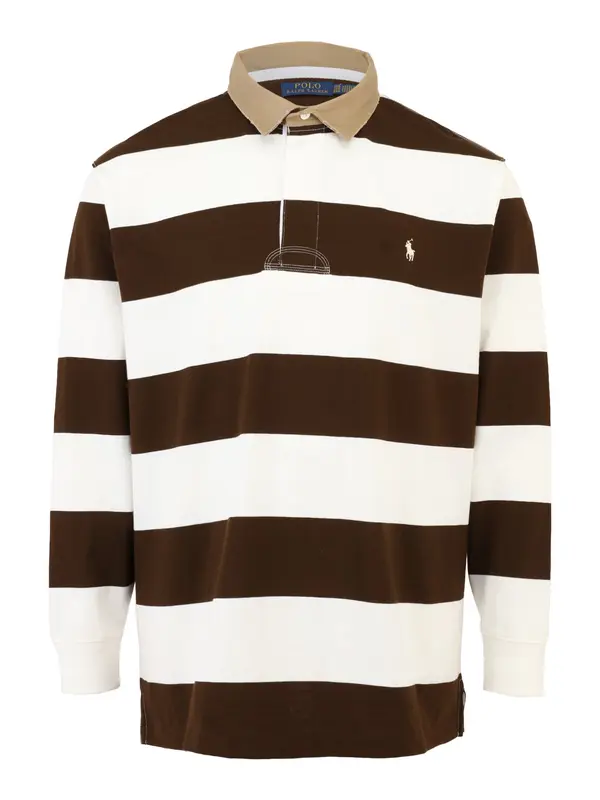 Polo Ralph Lauren Big & Tall Polo Ralph Lauren Big & Tall Majica  smeđa / cappuccino / bijela