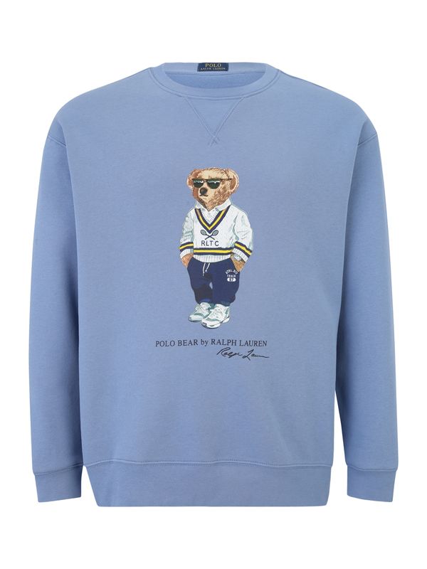 Polo Ralph Lauren Big & Tall Polo Ralph Lauren Big & Tall Sweater majica  svijetloplava / svijetlosmeđa / žuta / bijela