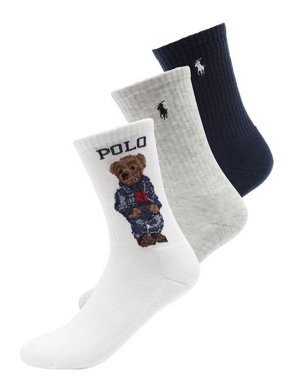 Polo Ralph Lauren Polo Ralph Lauren Čarape  mornarsko plava / smeđa / siva melange / bijela
