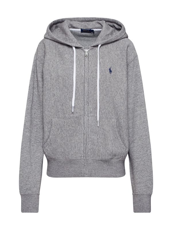 Polo Ralph Lauren Polo Ralph Lauren Gornji dio trenirke 'LS ZIP HD-LONG SLEEVE-KNIT'  siva