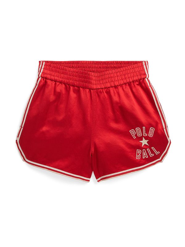 Polo Ralph Lauren Polo Ralph Lauren Hlače 'RALLY'  bež / crvena / bijela