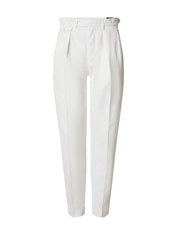 Polo Ralph Lauren Polo Ralph Lauren Hlače s naborima  bijela