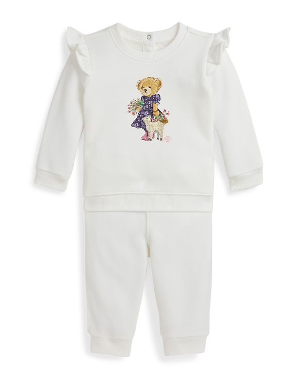 Polo Ralph Lauren Polo Ralph Lauren Jogging komplet  svijetlosmeđa / svijetlozelena / tamno ljubičasta / bijela