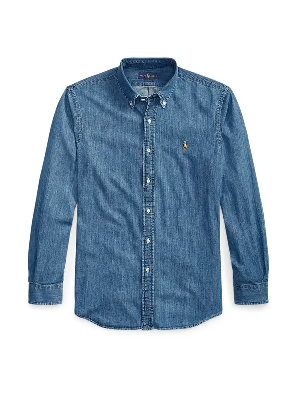 Polo Ralph Lauren Polo Ralph Lauren Košulja  plavi traper / svijetlosmeđa / bijela