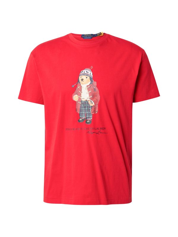 Polo Ralph Lauren Polo Ralph Lauren Majica  morsko plava / cappuccino / crvena / bijela