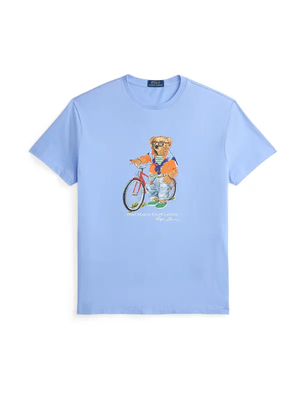 Polo Ralph Lauren Polo Ralph Lauren Majica  pastelno plava / konjak / crna / bijela