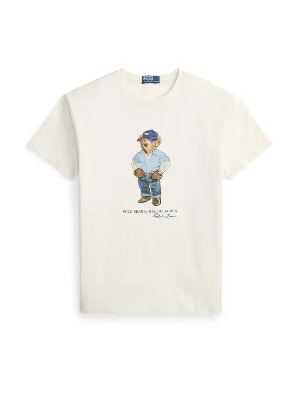 Polo Ralph Lauren Polo Ralph Lauren Majica  safirno plava / plavi traper / brokat / bijela