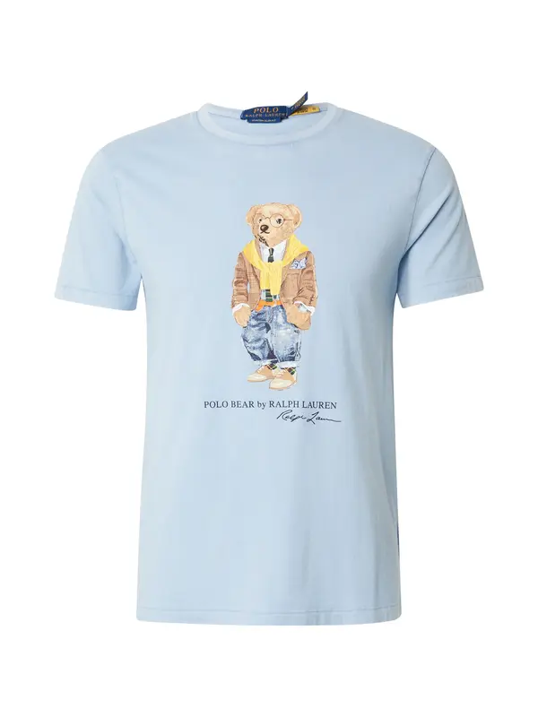 Polo Ralph Lauren Polo Ralph Lauren Majica  svijetloplava / smeđa / cappuccino / žuta