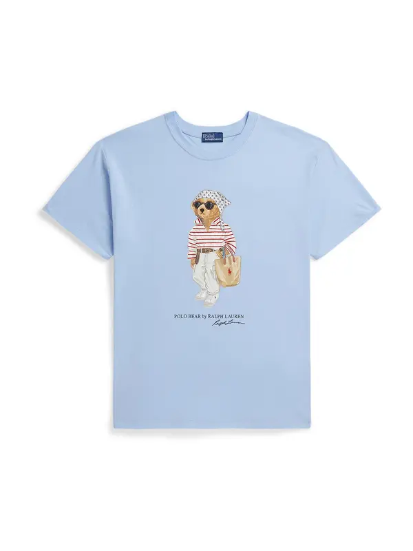Polo Ralph Lauren Polo Ralph Lauren Majica  svijetloplava / svijetlosmeđa / crvena / bijela