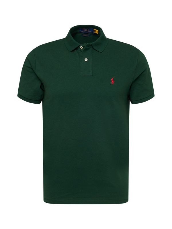 Polo Ralph Lauren Polo Ralph Lauren Majica  tamno zelena / crvena