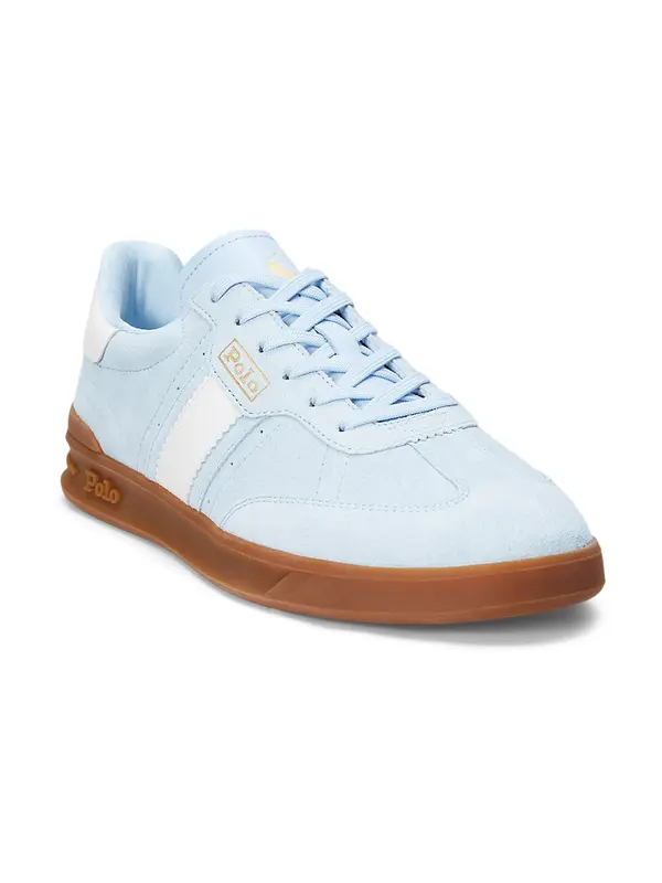 Polo Ralph Lauren Polo Ralph Lauren Niske tenisice 'AERA'  svijetloplava / zlatna / bijela