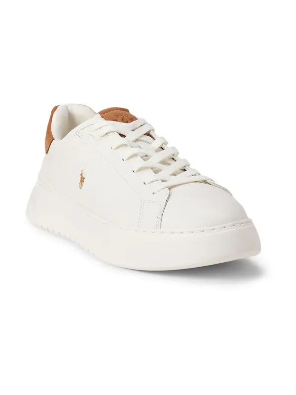 Polo Ralph Lauren Polo Ralph Lauren Niske tenisice 'COURT'  karamela / bijela