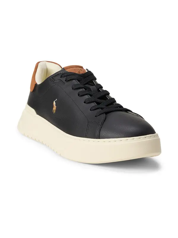 Polo Ralph Lauren Polo Ralph Lauren Niske tenisice 'COURT'  konjak / crna