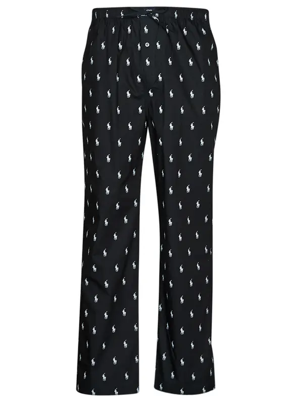 Polo Ralph Lauren Polo Ralph Lauren Pidžama hlače  crna / bijela