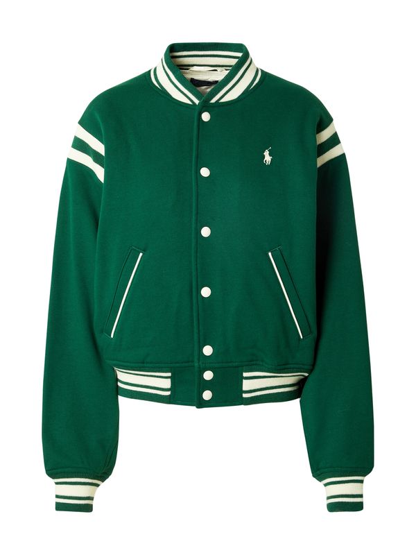 Polo Ralph Lauren Polo Ralph Lauren Prijelazna jakna  tamno zelena / bijela