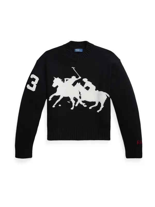 Polo Ralph Lauren Polo Ralph Lauren Pulover  crna / bijela