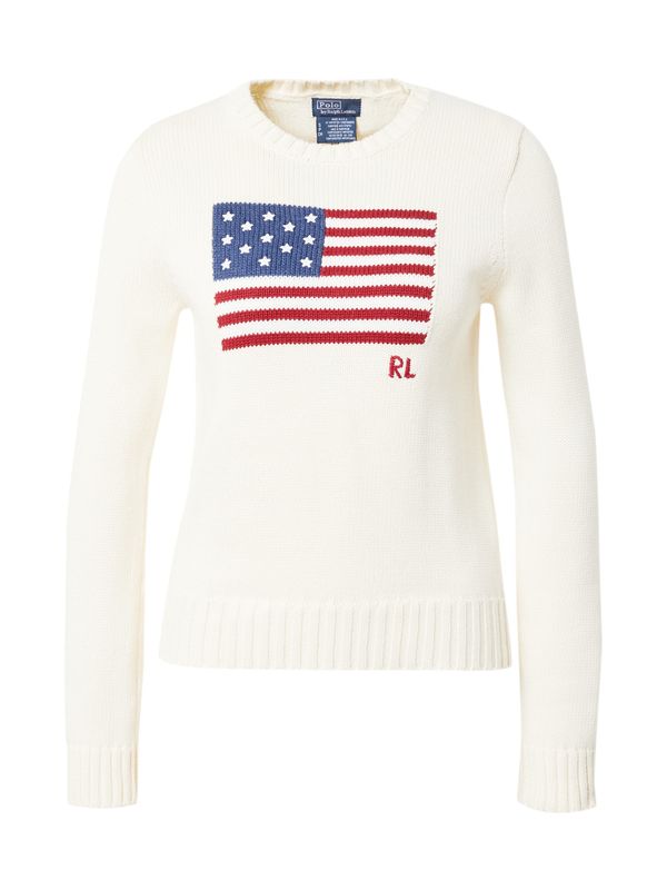 Ralph Lauren Polo Ralph Lauren Pulover  ecru/prljavo bijela / mornarsko plava / trešnja crvena