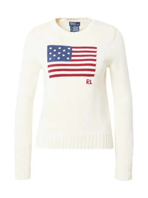 Polo Ralph Lauren Polo Ralph Lauren Pulover  ecru/prljavo bijela / mornarsko plava / trešnja crvena