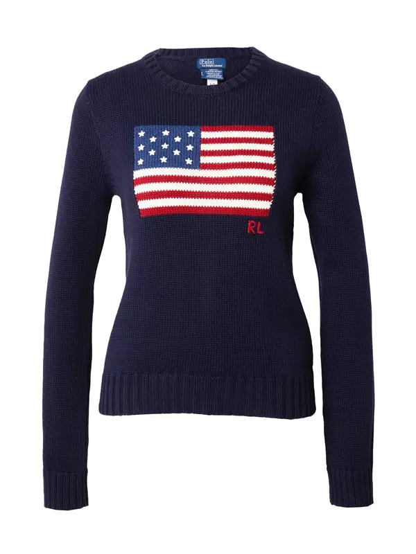 Polo Ralph Lauren Polo Ralph Lauren Pulover  plava / mornarsko plava / crvena / bijela