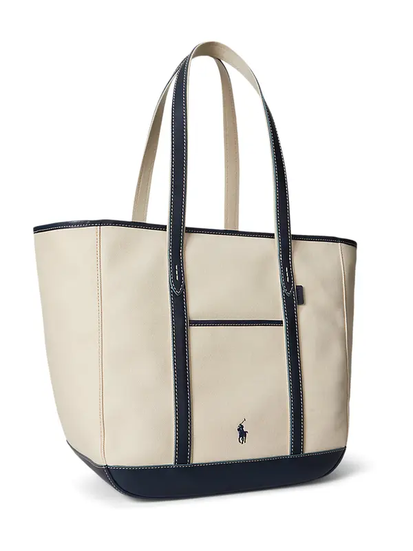 Polo Ralph Lauren Polo Ralph Lauren Shopper torba  ecru/prljavo bijela / mornarsko plava