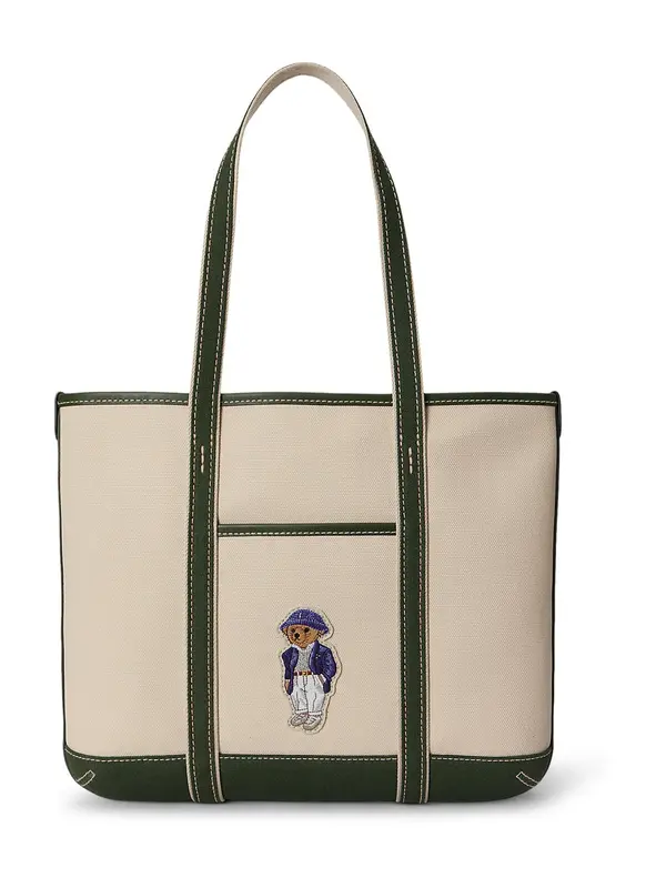 Polo Ralph Lauren Polo Ralph Lauren Shopper torba  ecru/prljavo bijela / tamno zelena