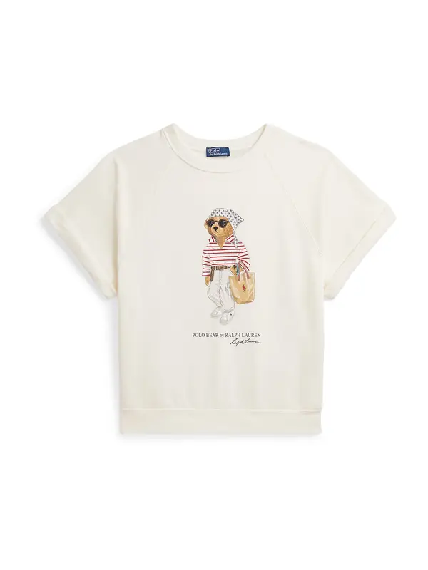 Polo Ralph Lauren Polo Ralph Lauren Sweater majica 'ISLAND'  smeđa / crvena / vuneno bijela